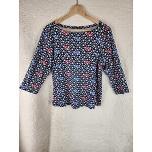 Charter Club Womens Top 100% Cotton Size XL Lobster